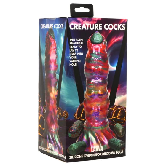 Rainbow Alien Larva Dildo - Exotic Pleasure Experience