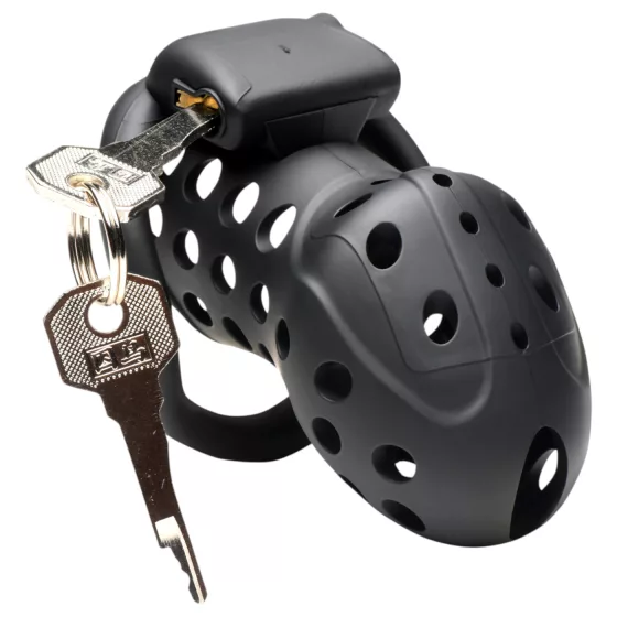 Master Series Lock Down - ventilated penis cage (black)