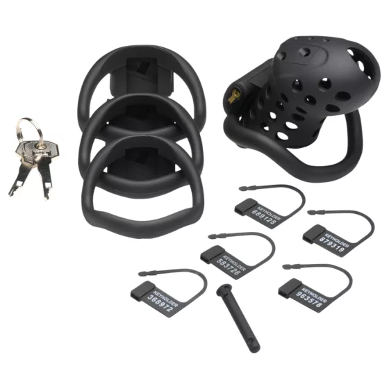 Master Series Lock Down - ventilated penis cage (black)