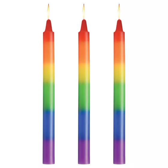 XR Brands - BDSM body candle - rainbow (3 pcs)