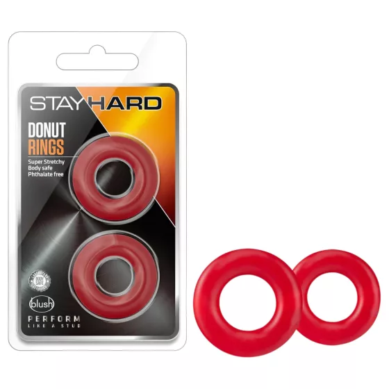 Stay Hard - Red Penis Ring Set