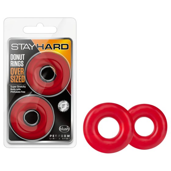 Stay Hard Donuts - Red Penis Ring Set