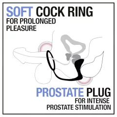   Anal Adventures Platinum - Anal Dildo with Penis Ring (Black)