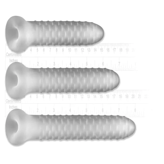 Fat Boy Checker Box - White Penis Sleeve (17cm)