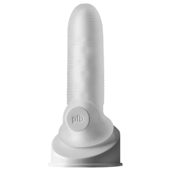 Fat Boy Micro Ribbed - White Penis Sleeve (15cm)
