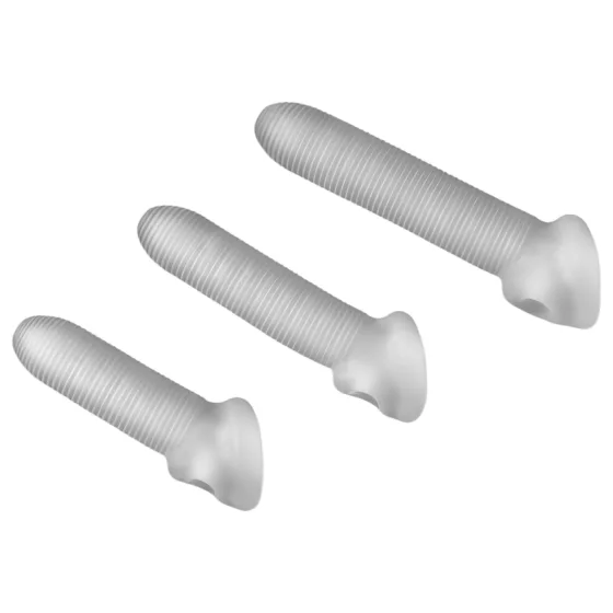 Fat Boy Micro Ribbed - White Penis Sleeve (15cm)