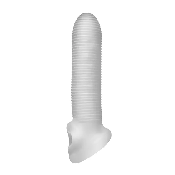 Perfect Fit - Fat Boy Micro Ribbed - penis sleeve (17 cm, white)