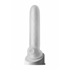 Fat Boy Micro Ribbed - Penis Sheath (19cm) - Milk White