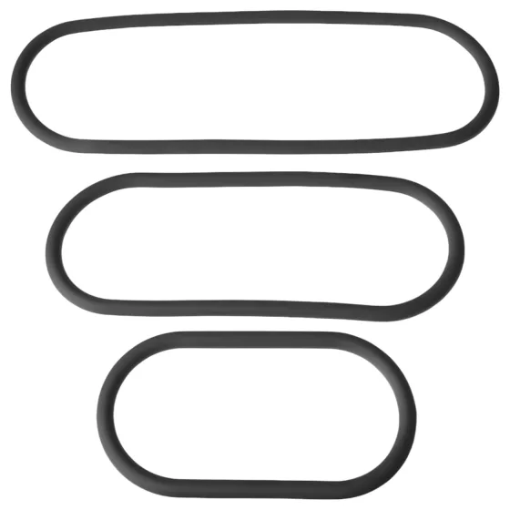 Perfect Fit Slim Wrap - Thin Black Penis Ring Set (3 Pack)