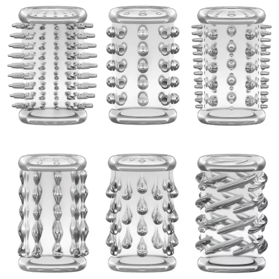 Stay Hard - Clear Penis Sleeve Set (6 pcs)