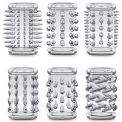Stay Hard - Clear Penis Sleeve Set (6 pcs)