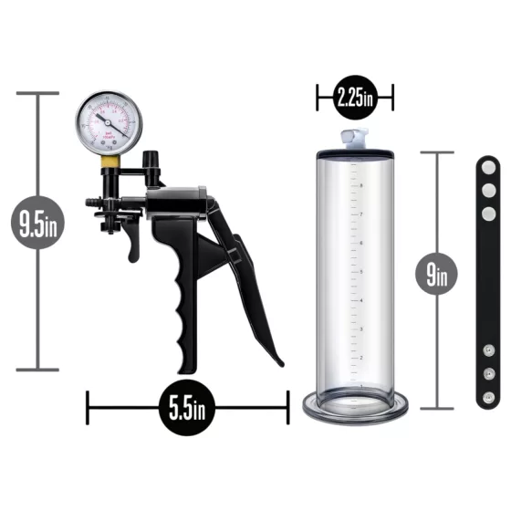Blush Performance - premium vacuum penis pump (black)