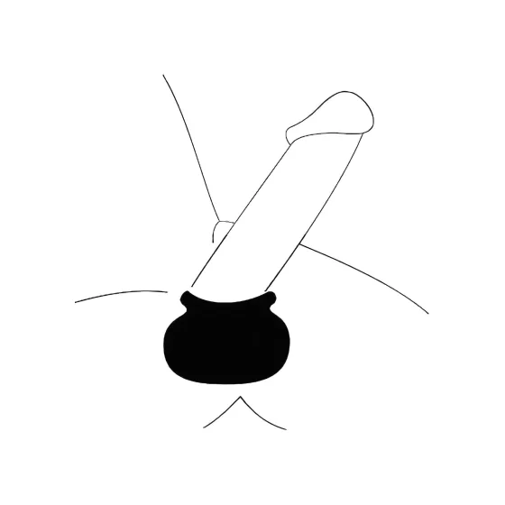 Perfect Fit Bull Bag - Scrotum Sack and Stretcher (black)