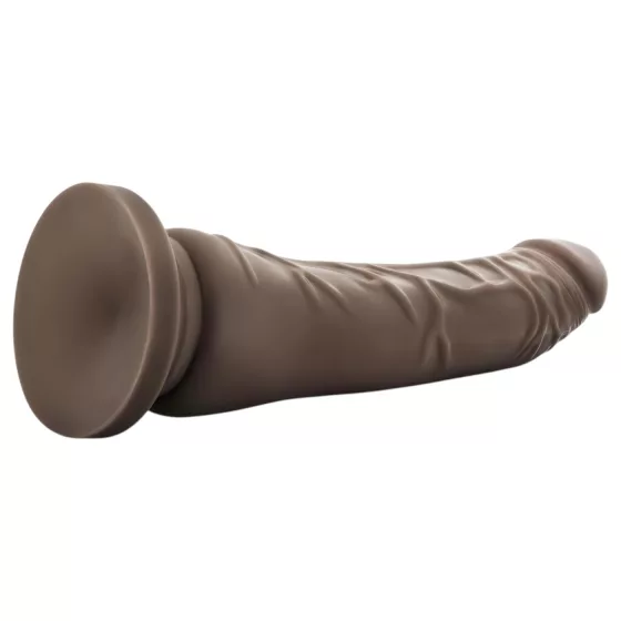 Dr. Skin 8.5 - lifelike dildo with suction cup (brown, 20.5 cm)
