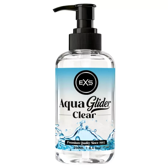EXS AquaGlider Clear - transparent water-based lubricant in pump bottle (250ml)