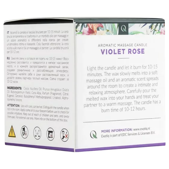 Exotiq Violet Rose - massage candle (60 g)