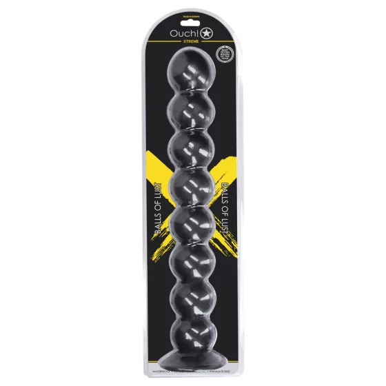 Ouch! Balls of Lust - giant anal bead chain (black) - 55 cm