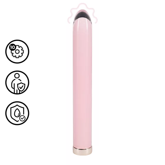 Loveline - straight glass vibrator (pink)