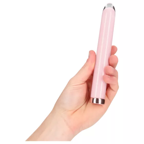 Loveline - straight glass vibrator (pink)