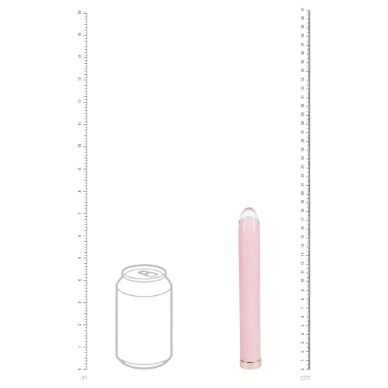 Loveline - straight glass vibrator (pink)