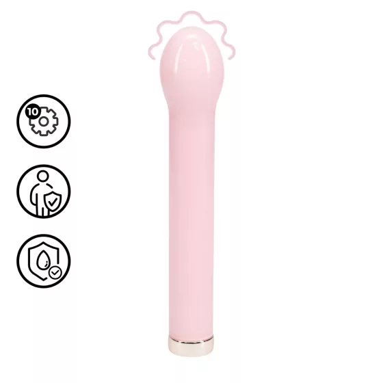Loveline - glass vibrator with rounded head (pink)