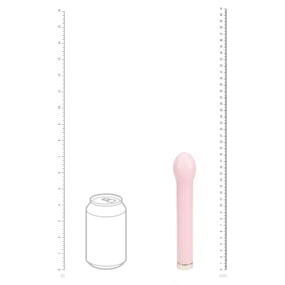 Loveline - glass vibrator with rounded head (pink)