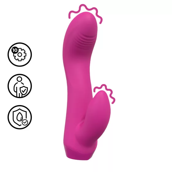 Loveline - curved bunny mini vibrator (pink)