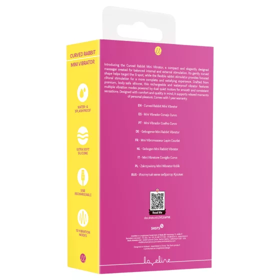 Loveline - curved bunny mini vibrator (pink)