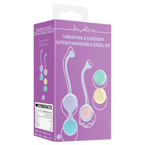 Loveline - Vibrating Adjustable Pleasure Ball Set (Blue)