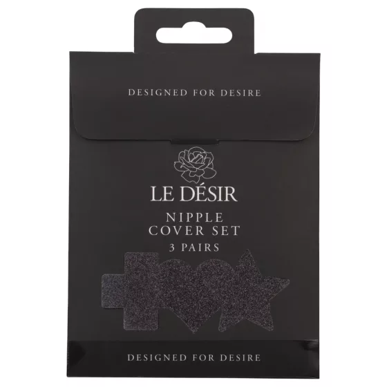 Le Désir Nipple Sticker Set - 3 Pairs (Black)