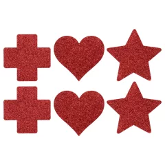 Le Désir - Nipple Cover Set - 3 Pairs (Red)