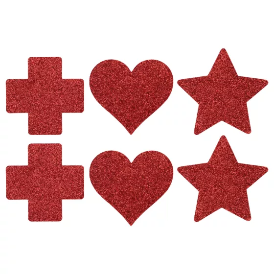 Le Désir - Nipple Cover Set - 3 Pairs (Red)