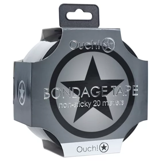 Ouch! - self-adhesive bondage tape (black) - 20 m