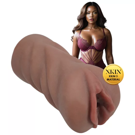 XKIN Next Door Amani - lifelike vagina masturbator (dark natural)