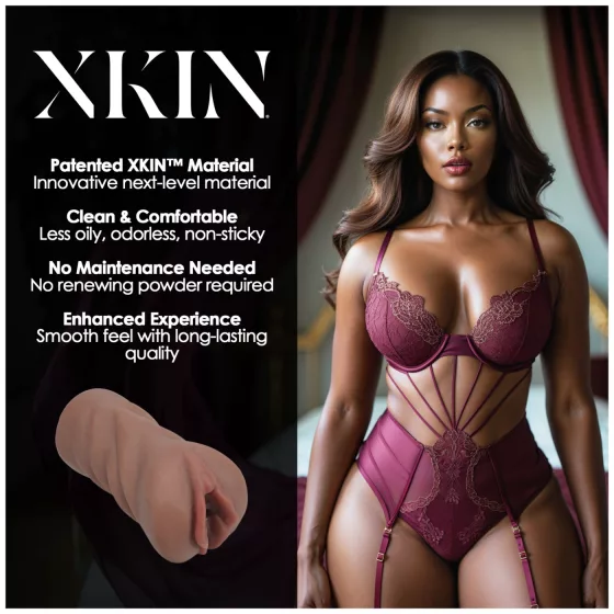 XKIN Next Door Amani - lifelike vagina masturbator (dark natural)