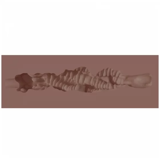XKIN - artificial mouth masturbator - S (dark natural)