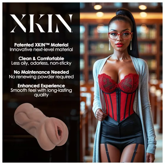 XKIN Librarian Paige - lifelike vagina masturbator (natural)