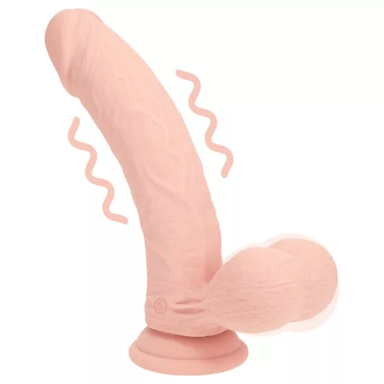 RealRock - dual-density realistic vibrator (flesh coloured) - 15 cm