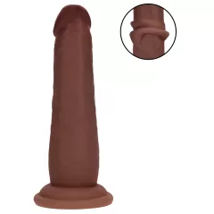 RealRock - dual-density realistic dildo (brown) - 15.5 cm