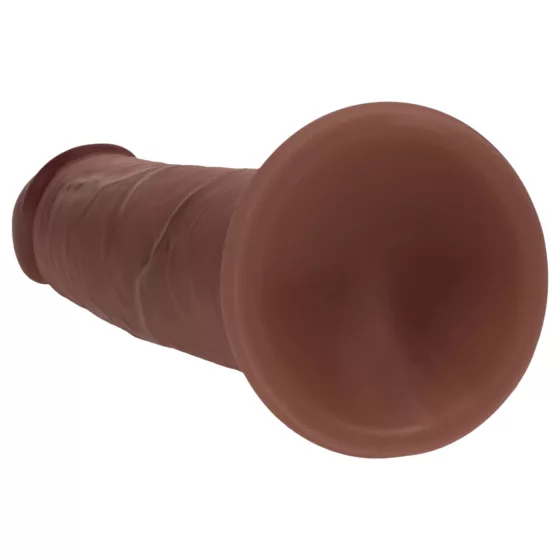 RealRock - double-density realistic dildo (brown) - 15.5 cm