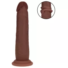 RealRock - dual-density realistic dildo (brown) - 18.5 cm