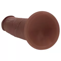 RealRock - dual-density realistic dildo (brown) - 18.5 cm