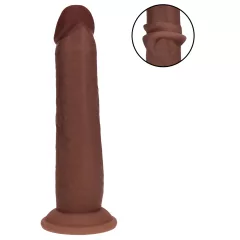 RealRock - double-density realistic dildo (brown) - 20.5 cm