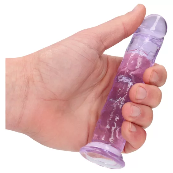 RealRock - lifelike dildo with suction cup (purple) - 12.7 cm