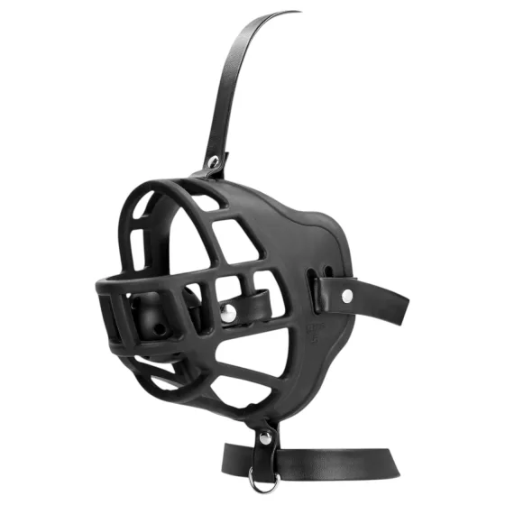 Ouch! - Black Muzzle with Built-In Mouth Gag