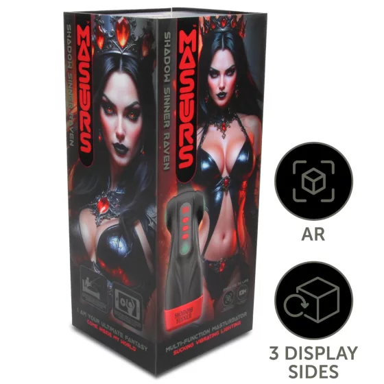 Masturs Raven - Sucking-Vibrating AR Masturbator (Black)