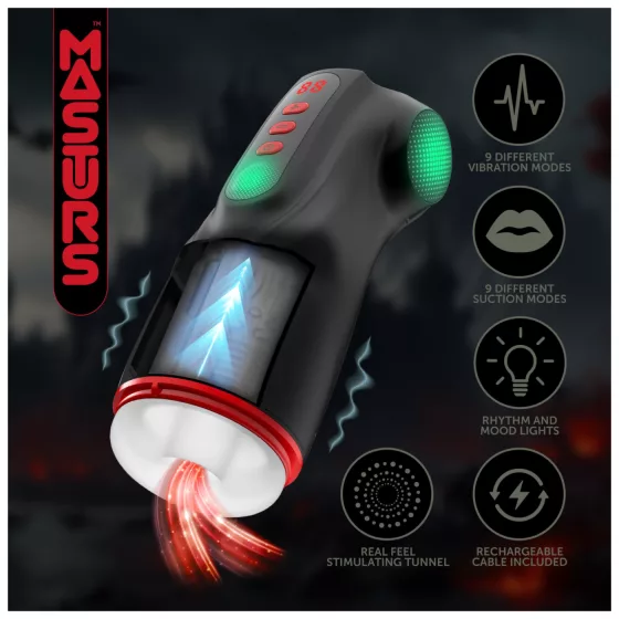 Masturs Raven - Sucking-Vibrating AR Masturbator (Black)