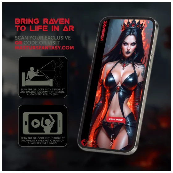 Masturs Raven - Sucking-Vibrating AR Masturbator (Black)