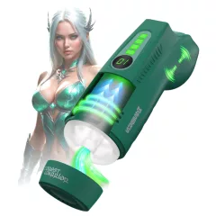   Masturs Ayla - Moaning Suction Vibrating AR Masturbator (Green)