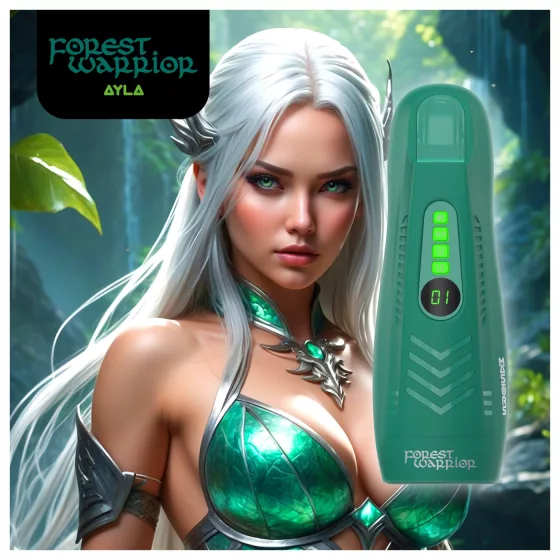 Masturs Ayla - Moaning Suction Vibrating AR Masturbator (Green)